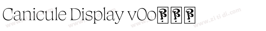 Canicule Display v0字体转换